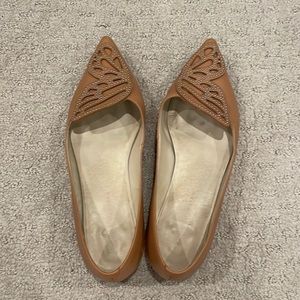 Sophia Webster butterfly flats in nude